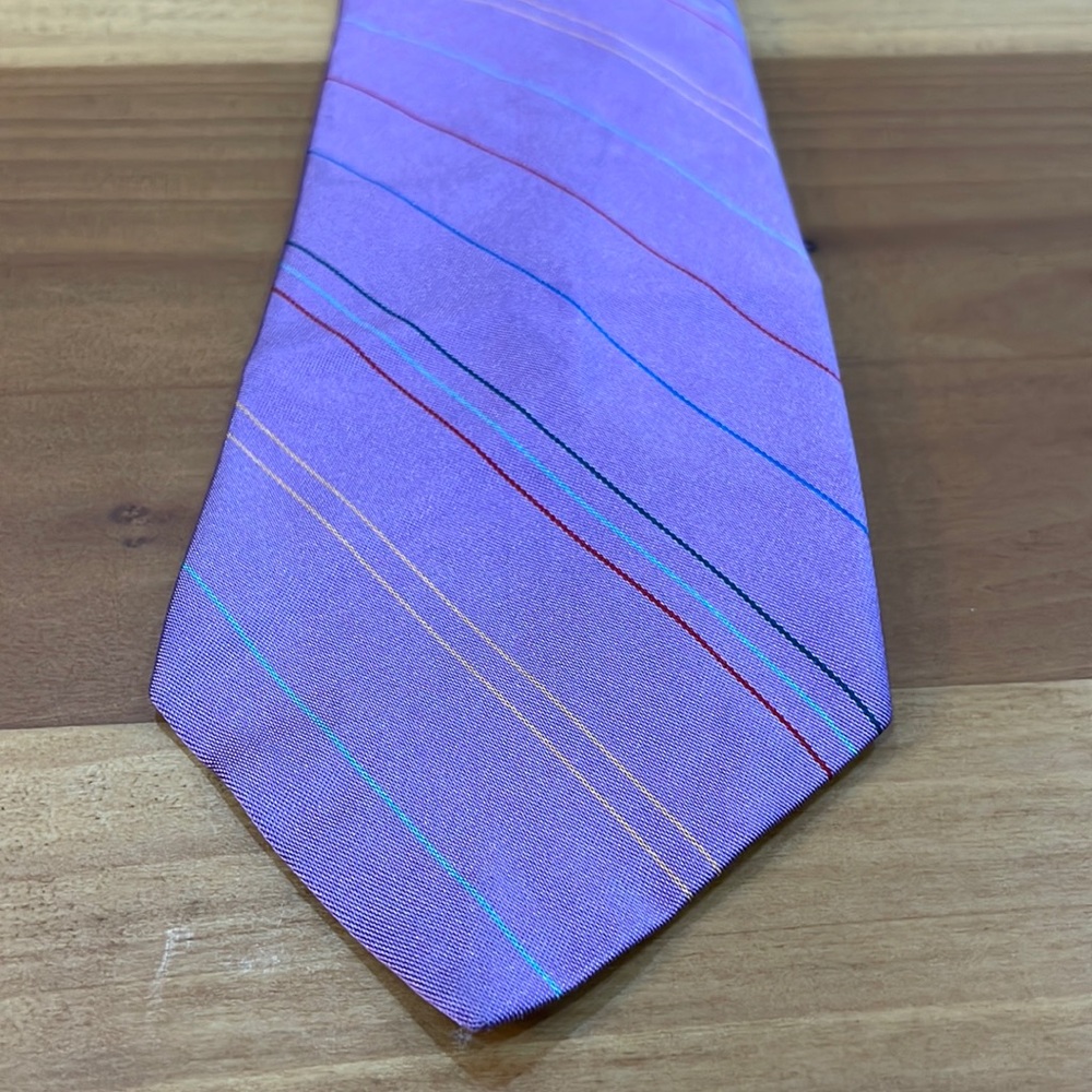 Colours by Alexander Julian Tie 100% silk purple